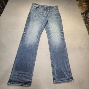American Eagle Jeans Mens 33x31 Blue Slim Straight Stretch Distressed Denim